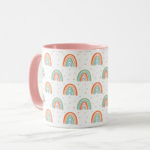 Colourful Rainbow Polka Dot Pattern Mug