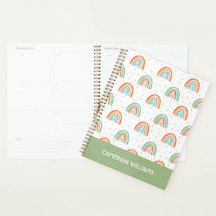 Colourful Rainbow Polka Dot Pattern Planner