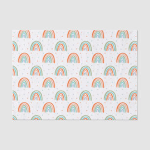 Colourful Rainbow Polka Dot Pattern Tissue Paper