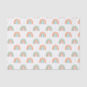 Colourful Rainbow Polka Dot Pattern Tissue Paper