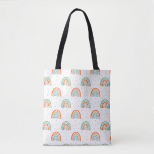 Colourful Rainbow Polka Dot Pattern Tote Bag