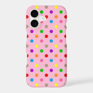 Colourful Rainbow Polka Dots Pink