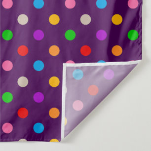 Colourful Rainbow Polka Dots Purple  Tapestry