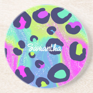 Colourful Rainbow Print Coaster