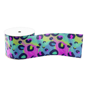 Colourful Rainbow Print Grosgrain Ribbon