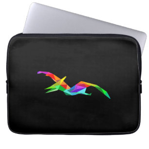 Colourful Rainbow Pteranodon Pterodactyl Dino Laptop Sleeve