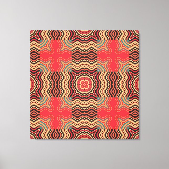Colourful Rainbow Retro Seamless Pattern Canvas Print (Front)