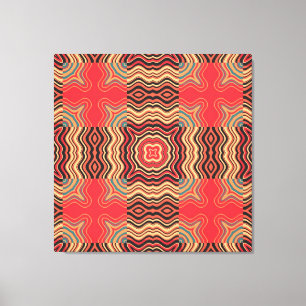 Colourful Rainbow Retro Seamless Pattern Canvas Print