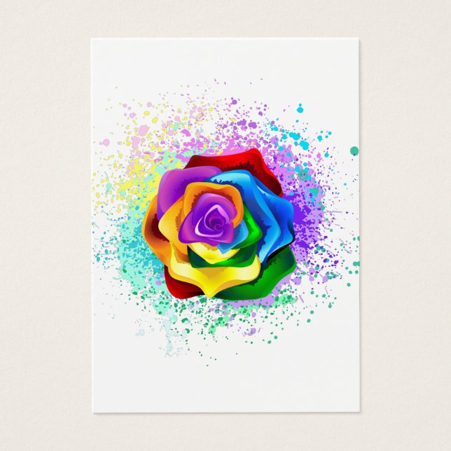 Colourful Rainbow Rose (Front)