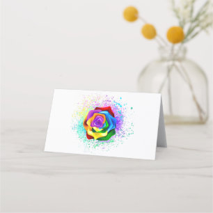 Colourful Rainbow Rose Appointment Card