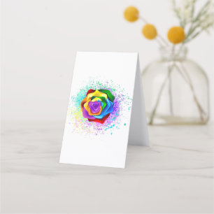 Colourful Rainbow Rose Appointment Card