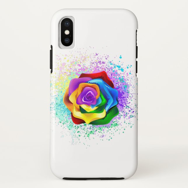 Colourful Rainbow Rose Case-Mate iPhone Case (Back)