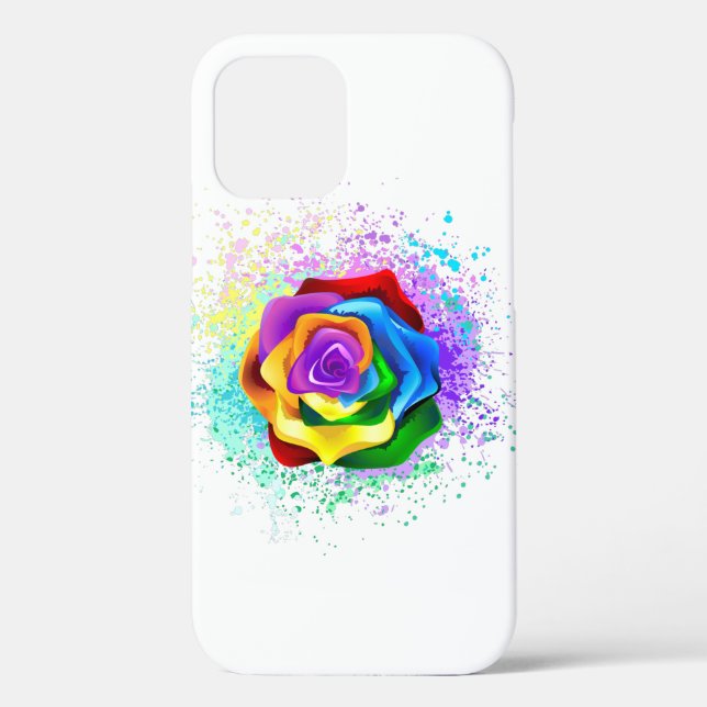Colourful Rainbow Rose Case-Mate iPhone Case (Back)