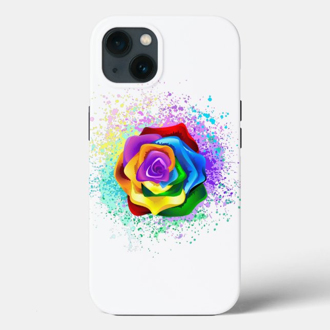 Colourful Rainbow Rose Case-Mate iPhone Case (Back)