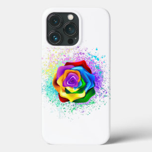 Colourful Rainbow Rose iPhone 13 Pro Case