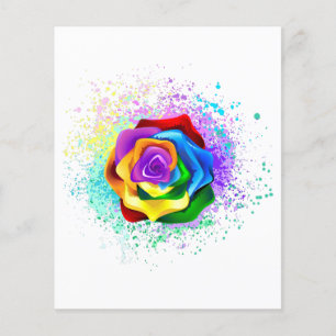 Colourful Rainbow Rose Flyer
