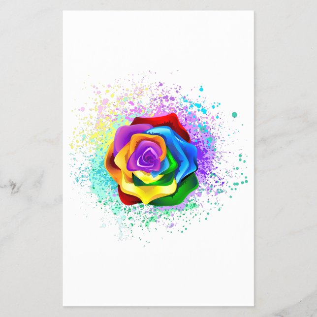 Colourful Rainbow Rose Flyer (Front)