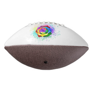 Colourful Rainbow Rose Football
