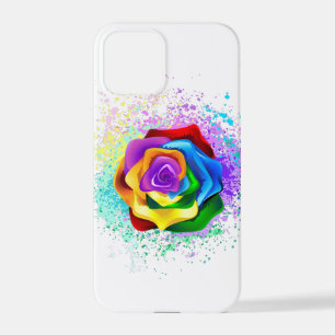 Colourful Rainbow Rose iPhone 12 Pro Case