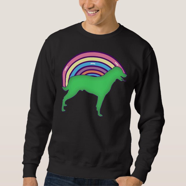 Colourful Rainbow Rottweiler Sweatshirt (Front)