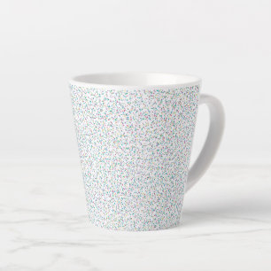 Colourful Rainbow Speckled Dots Latte Mug