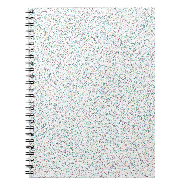 Colourful Rainbow Speckled Dots Notebook (Front)