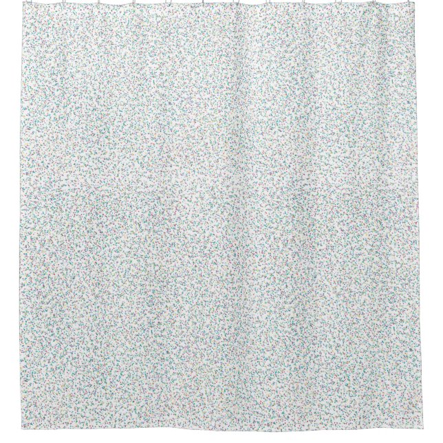 Colourful Rainbow Speckled Dots Shower Curtain (Front)
