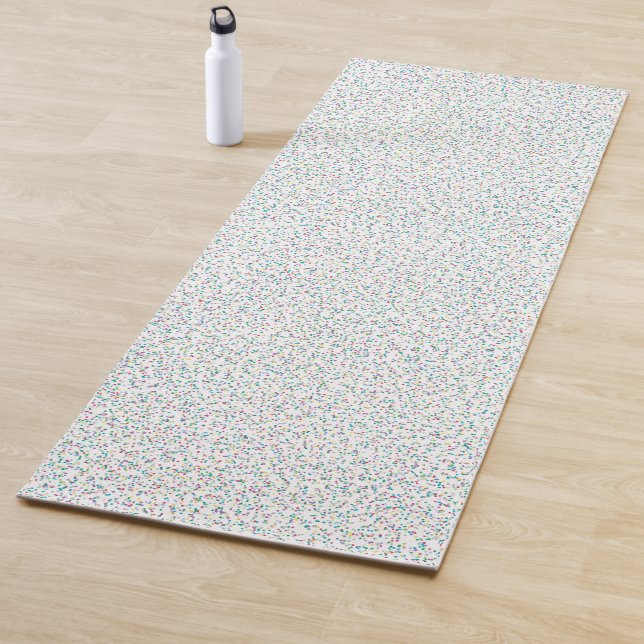 Colourful Rainbow Speckled Dots Yoga Mat (In Situ)