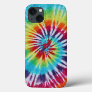 Colourful Rainbow Spiral Textile Pattern iPhone 13 Case