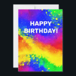 Colourful Rainbow Splattered Paint Pattern  Holiday Card<br><div class="desc">Colourful Rainbow Splattered Paint Pattern,  this design features a Colourful Rainbow Splattered Paint Pattern.</div>