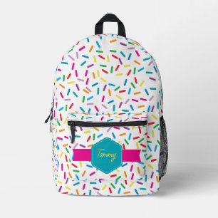Colourful Rainbow Sprinkles Back to School Printed Backpack