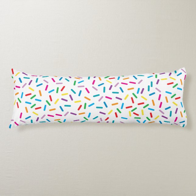Colourful Rainbow Sprinkles Pattern Body Cushion (Front)