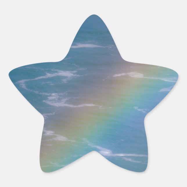 Colourful Rainbow Star Sticker (Front)