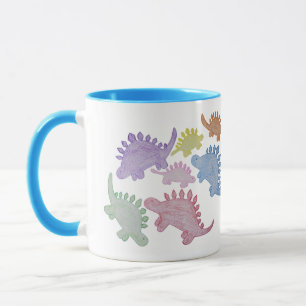 Colourful Rainbow Stegosaurus Mug 11 oz