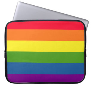 Colourful Rainbow Stripes Celebration Laptop Sleeve
