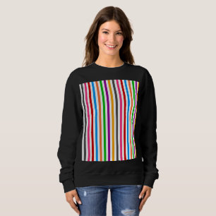 Colourful Rainbow Stripes Lines Design - White  Sweatshirt