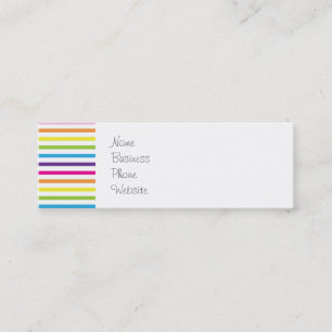 Colourful Rainbow Stripes Pattern Gifts for Teens Mini Business Card