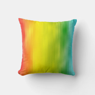 Colourful Rainbow Stripes Pillow