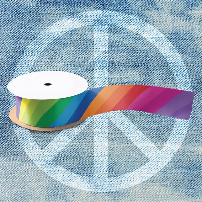 Colourful Rainbow Stripes Satin Ribbon (Creator Uploaded)