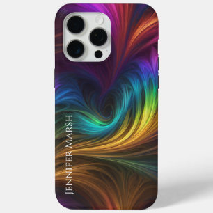 Colourful Rainbow Swirl iPhone 15 Pro Max Case