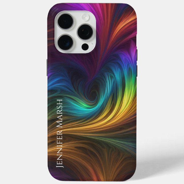 Colourful Rainbow Swirl Case-Mate iPhone Case (Back)