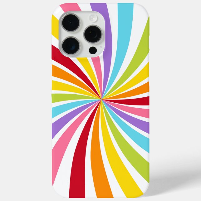 Colourful Rainbow Swirl Modern Fun Bright Girly Case-Mate iPhone Case (Back)