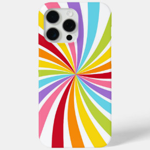 Colourful Rainbow Swirl Modern Fun Style iPhone 15 Pro Max Case