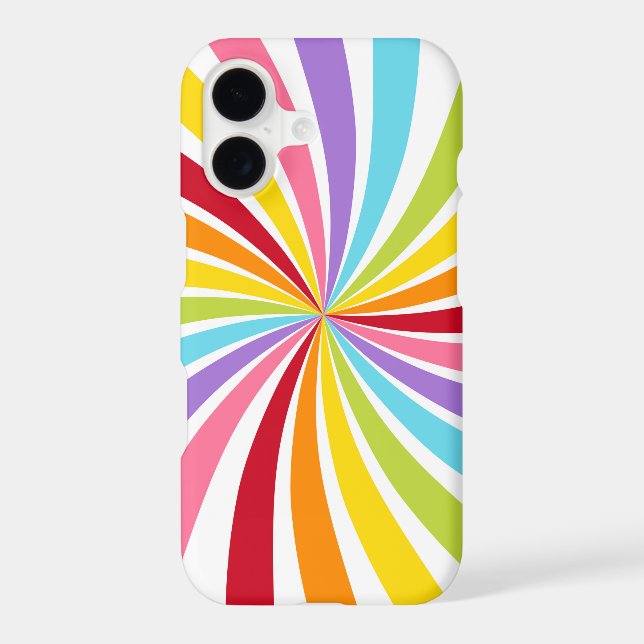 Colourful Rainbow Swirl Modern Pattern (Back)