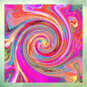 Colourful Rainbow Swirl Retro Abstract Design