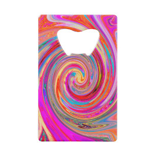 Colourful Rainbow Swirl Retro Abstract Design