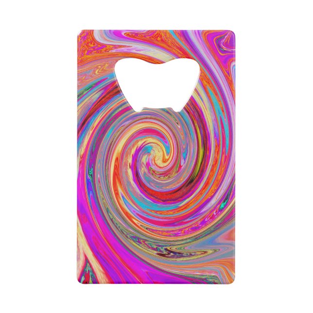 Colourful Rainbow Swirl Retro Abstract Design (Front)