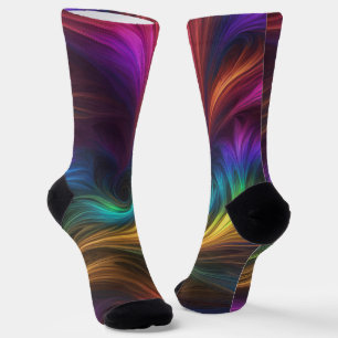 Colourful Rainbow Swirl Socks