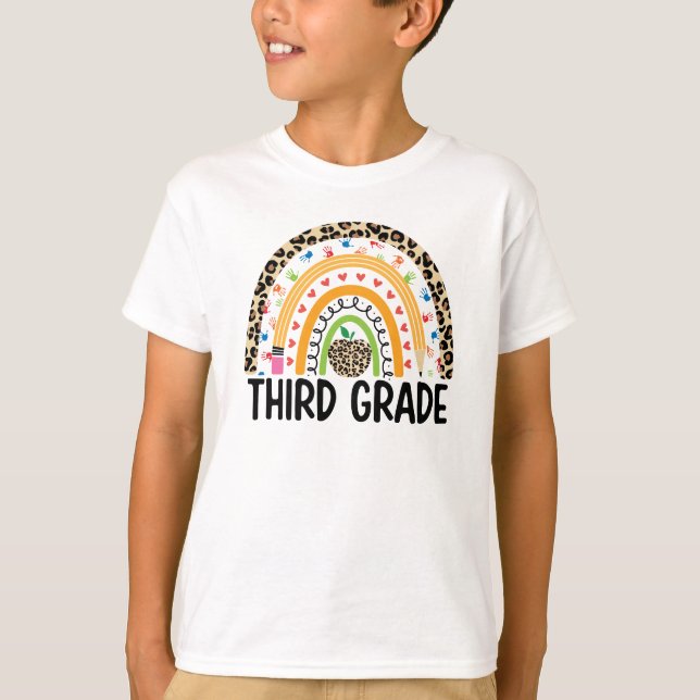 Colourful Rainbow Third Grade T-Shirt (Front)
