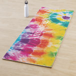 Colourful Rainbow Tie Dye Custom Name Mum Yoga Mat<br><div class="desc">Colourful Rainbow Tie Dye Custom Name Skateboard you can easily add a name to make a unique one of a kind gift for your best friend or the rest of the family before heading off to your next tropical destination</div>